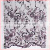 Neat Beaded Shining Veil Net Crochet Lace Fabric