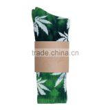 Basic Mens Cushion Weed Plant Life Leaf Tie Dye Color Socks thumbnail-2