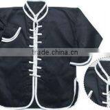 Black Satin Kung fu Uniforms Frog Button thumbnail-1