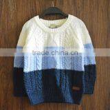 2017 Boys Stripe Pullover Sweater Designs for Kids Hand Knitted thumbnail-1