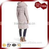 Hidden Front Zip Faux-fur Trim Padding Quilting Women's Coat thumbnail-3