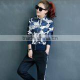 Latest Design Fashion Tops Tracksuit Full Zip Wholesale Women Printing Tracksuit Custom thumbnail-5