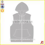 Fancy Thick Polar Fleece No Label Without Brand Sleeveless Hoodies Warm For Mens thumbnail-2