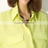 Wholesale Women Button Down Denim Office Shirt Fashion 2016 thumbnail-3