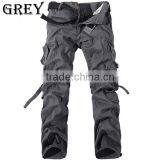 Hot Sale Economic Unisex European Style Cargo Work Pants Plus Size Multi-pocket Overalls Trousers Men 6 Color (No Belt) thumbnail-5