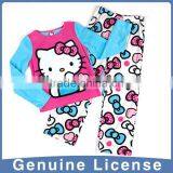 Children Pajama Set Polyester Sleeping Wear Hello Kitty Design