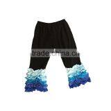 Wholesale Giggle Moon Latest Design Fall and Winter Children Cropped Trousers Girls Cotton Triple Ruffle Pants thumbnail-2