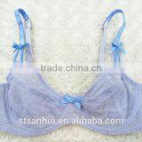 Beauty Bowknot Sexy Ladies Transparent Bra Panty Set New Design thumbnail-2