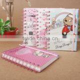 Cute Cartoon Notebook PP Cover Wire-o Binding Notebook Cheap Student Notebook With Band thumbnail-1