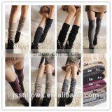 2014 Winter Solid Strip Knitted Wool Leg Warmer Wholesale thumbnail-1