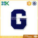 Towel Patch Initial G Blue Vintage Varsity Letter Jacket Sew On Felt thumbnail-1