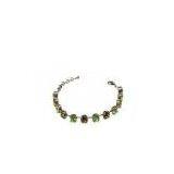 Crystal Rhinestone Bridal Wedding Bracelets With Gold, Metal Alloy BLN00051 thumbnail-1