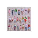 Scale 1:75 Mixed Painted Model Train Park Street Passenger People Figures