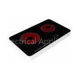 Slim Metal Housing Bottom Glass Ceramic Cooktop Two Burner Zone 1200W and 1800W thumbnail-1