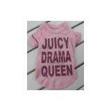 Sell Juicy Drama Queen Pet Tee Shirt in Pink thumbnail-1