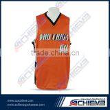 Cheap Sublimation 100% Polyester Basketball Singlet Wear thumbnail-2
