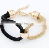 Fashion Women's Braided Gold Mesh Chain Bracelet thumbnail-2