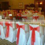 Newest Style Chiffon Ruffled Wedding Chair Cover Sash With Hood thumbnail-6