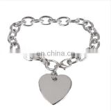 stainless steel new fashion bracelets 2014 with heart charm