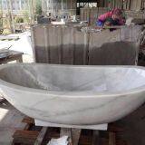 Guangxi White Marble Free Standing Bathtubs, China White Marble Bathtub