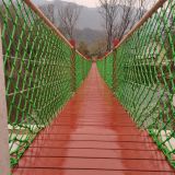 Factory Made Rope And Wood Suspension Bridge For Amusement Or Adventure Park