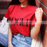 Explosive European and American Women's Vogue Letter Printing Loose Short-sleeved T-shirt Blouse thumbnail-1