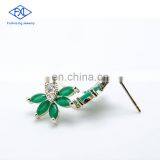 Luxury Female Zircon Green Fashion Women Earing Zircon Jewelry Sublimation Jewelry Diamond Earrings Stud thumbnail-6