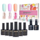 nail products beauty gel nail polish colors set 6 color pink series uv+gel kit