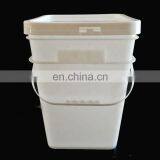 Transparent Plastic Square Bucket Food Grade With Handle and Lid thumbnail-1