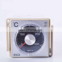 E5C2 AC220V PID Digital Temperature Controller Knob Set Control With Relay Output K Type Input With Socket