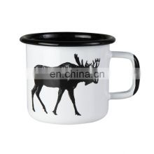 wholesale popular personalized classic customized guaranteed quality iron imitation enamel mug for coffee