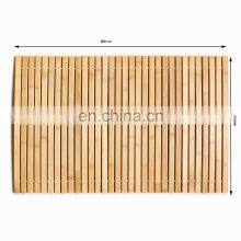 Popular Hand Made Anti-slip Bathroom Shower Mat Natural Bathroom Floor Mat Home and Hotel Bamboo Bath Mat in Square Shape thumbnail-3