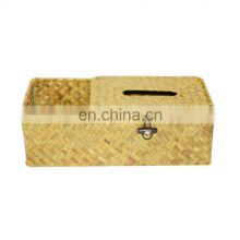 OEM ODM Customised Sea Grass Storage Baskets Multi Function Tissue Box