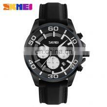 SKMEI 9154 Multi Functional Men Quartz Wrist Watches Chronograph Waterproof Fashion Leather Reloj De Hombre thumbnail-3