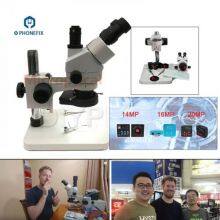 3.5X-90X HDMI Trinocular Microscope With HD Video Camera Adapter for Mobile Phone Logic Board Repair thumbnail-3