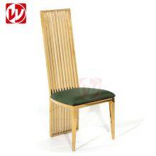 Wholesale Banquet Furniture Event Party Rental Used High Back Gold Stainless Steel Wedding Chairs thumbnail-4