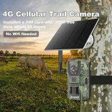 Ringsee 4G Hunting Camera 4MP 1080P Animal Trap Camera Waterproof Night Vision Trail Hunting Camera With 7800mAh Battery
