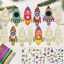 Children's DIY Graffiti Toys Wooden Crafts Handmade Painting Wood Board