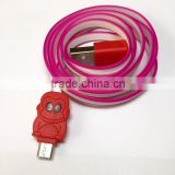 Red Monkey look of Charger cable for Mirco pin Flat USB cbarger