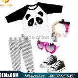 2016 Spring Autumn Children Clothes Sets Kids Cartoon Pandas Outfits Baby Long Sleeve T-shirt + Stripe Long Pants Suits thumbnail-1