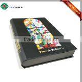 Quality cardboard Matt laminated black fake book box wholesale