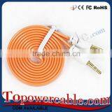 Wholesale Flat Noodle Design 3.5Mm Stereo Auxillary Audio Cable Extension thumbnail-5