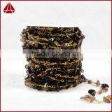 2016 Wire Wrapped Gemstone Beaded Rosary Chain Wholesale Smoky Quartz Beaded Chain for Necklace Design thumbnail-6