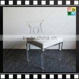 2016 New Transparent / clear Acrylic/plexiglass/PMMA Living Room Chair with white sofa cushion/leather for home/hotel/office