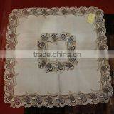 MZ Embroiery Cutwork Double Color Fashion Lace Table Cloth Cutwork Embroidery Tablecloth