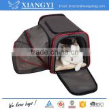 Expandable foldable and washable travel carrier airline approved pet carrier soft mesh sided