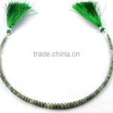 1 Strand Natural Green Cats Eye 3-5mm Roundel Smooth Beads, Cats Eye Gemstone Drilled Beads Jewelry, 10.5" Long Strand