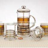 2015 Hot Selling 350ml French Press Coffee Maker/Stainless Steel Shock Proof Glass Coffee Maker/Coffee Plunger thumbnail-2