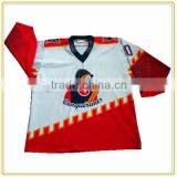 Professional supplier custom sublimated print ice hockey jersey