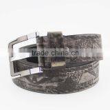 Fashion Style Black Print pu Leather Belt for Man With Shiny Metal Square Accessories in YiWu thumbnail-5